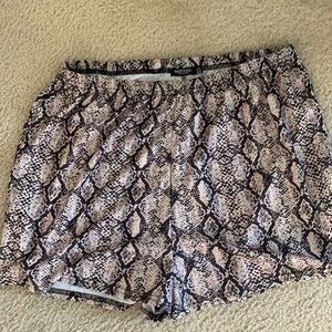 Nasty Gal snake skin flowy shorts